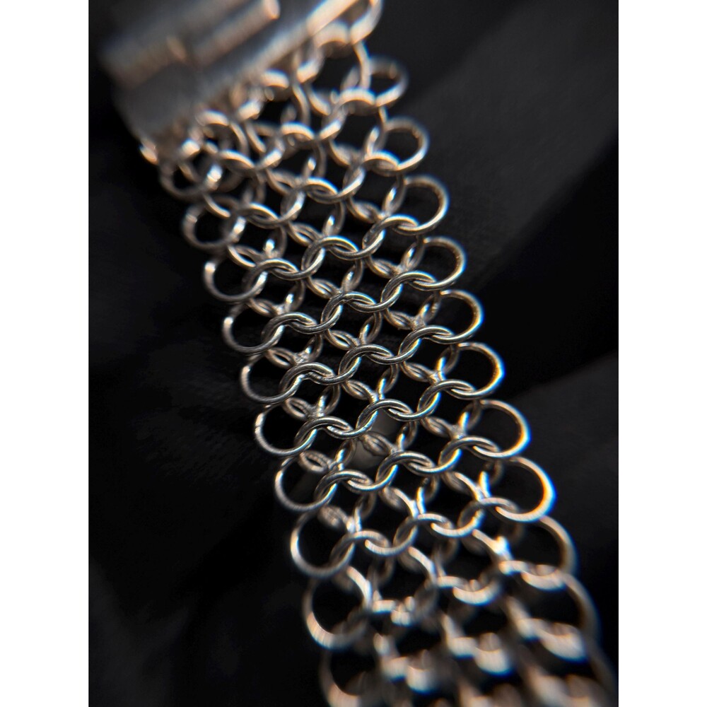 Sterling Silver Aria Quartz Watch Woven Link Band - Picture 10 of 14